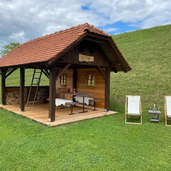 Wooden hut at tourist farm Artisek，位于Štore的酒店