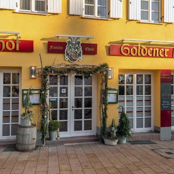 Hotel Restaurant Goldener Hirsch，位于Asbach-Bäumenheim的酒店