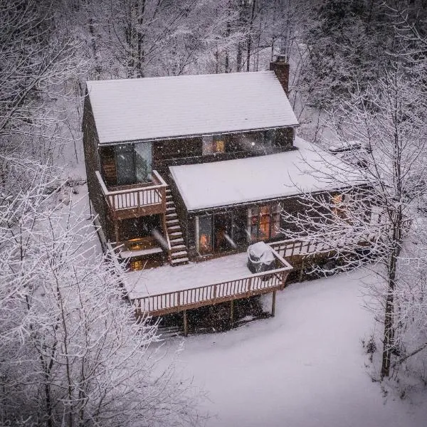 Quaint Stowe Cabin，位于沃特伯里的酒店