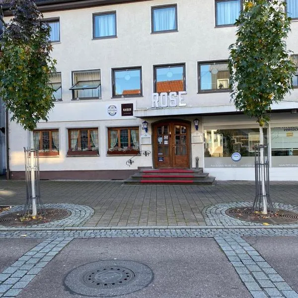 Hotel Goldene Rose，位于Ebersbach an der Fils的酒店