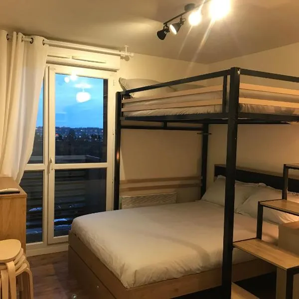 Studio cosy Disney/Paris. RER Val d’Europe à 150m，位于蒙泰夫兰的酒店