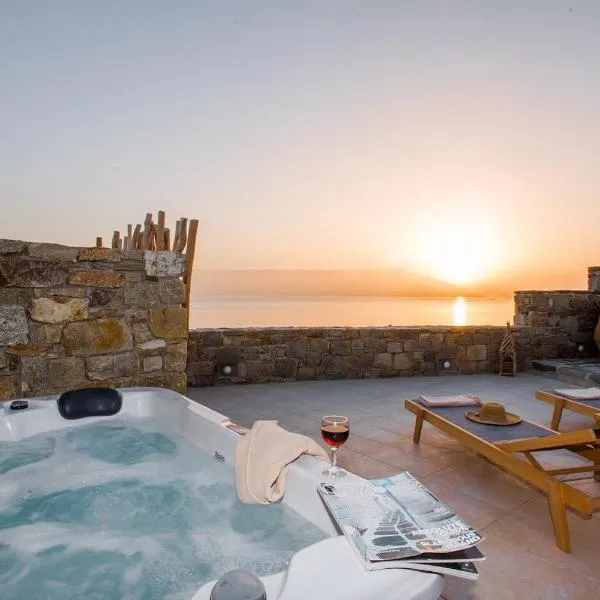 Gorgeous Studio In Cycladic Architecture Overlooking The Aegean，位于胡拉吉亚的酒店