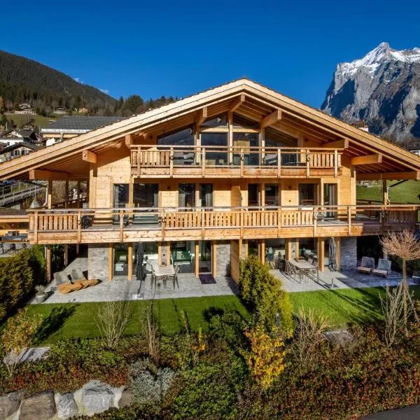 Chalet CARVE - Apartments EIGER, MOENCH and JUNGFRAU，位于格林德尔瓦尔德的酒店
