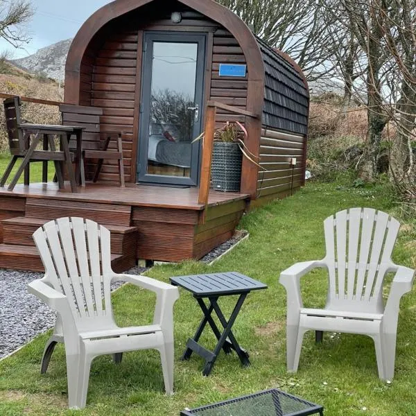 Sea and Mountain View Luxury Glamping Pods Heated，位于霍利黑德的酒店
