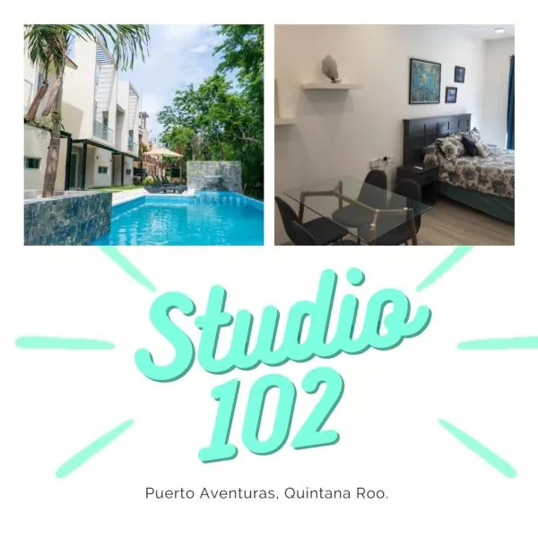 STUDIO 102 Puerto Aventuras private complex with swimming pool，位于阿文图拉斯港的酒店
