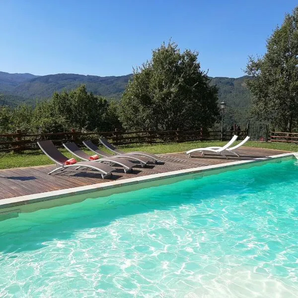 Villa Galearpe with private pool in Tuscany，位于Salutio的酒店