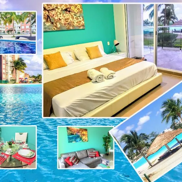 Escape al Caribe con una vista impresionante en Pilarita's Dream Lagoons，位于坎昆的酒店