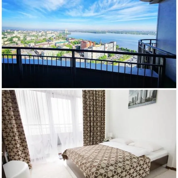 SkyTech Most City Hotel 19 floor PANORAMIC VIEW，位于Obukhivka的酒店