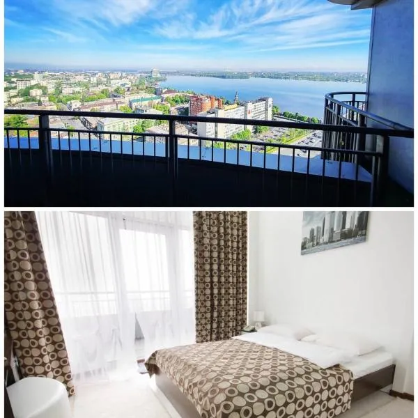 SkyTech Most City Hotel 19 floor PANORAMIC VIEW，位于Karnaukhovka的酒店