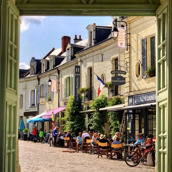 Logis Hotel La Croix Blanche Fontevraud，位于Brézé的酒店