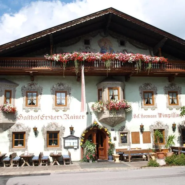 Gasthof Erzherzog Rainer - Zimmer und Ferienwohnung，位于Kössen的酒店