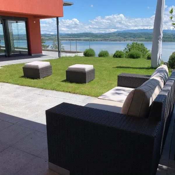 Villa au bord du lac de Morat avec vue imprenable，位于伯韦的酒店