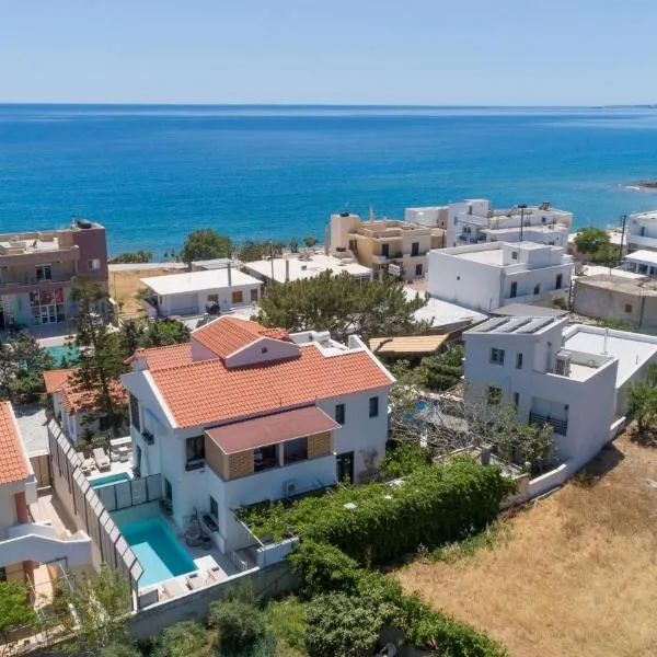 Paradisos luxury villas next to beach，位于Pévkoi的酒店