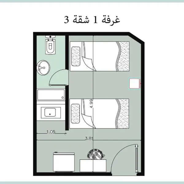 suite 1 f3 or f4 villa114 2beds garden viwe Green Beach，位于Al Qaşabah ash Sharqīyah的酒店