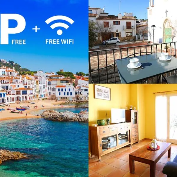 Apartament Antic Plankton - Calella Palafrugell - Free Parking, Beach, Wifi, Perfect holidays，位于卡莱利亚德帕拉弗鲁赫尔的酒店