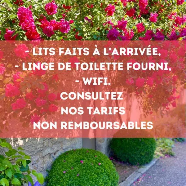 Le Lavoir aux Roses by Gîtes Sud Touraine，位于Chédigny的酒店