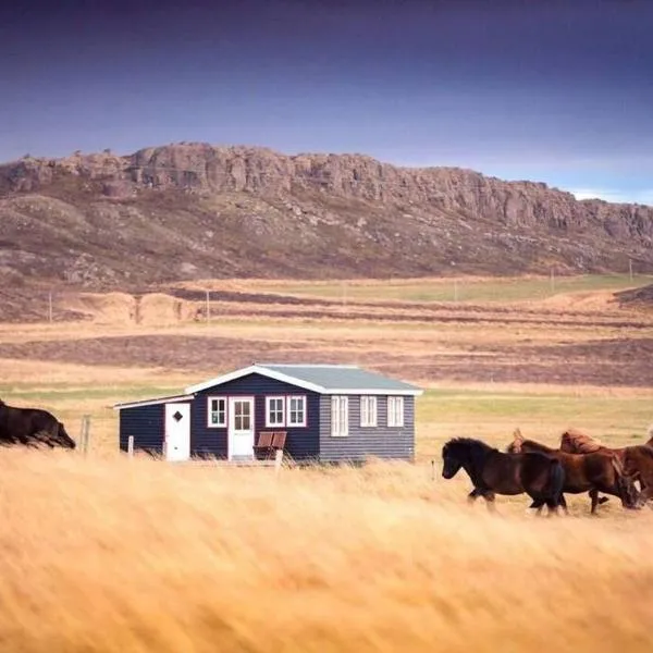 Cosy Cottage-Álfabakki-with hot tub，位于Sleðbrjótur的酒店