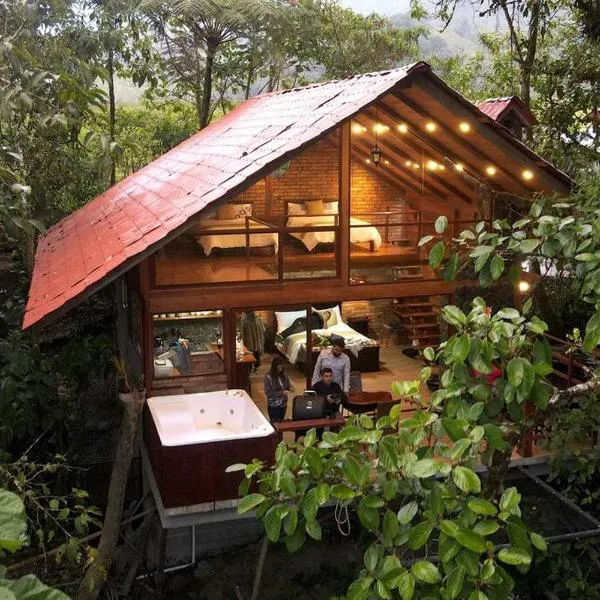 Luxury cabin surrounded by nature，位于Cosanga的酒店