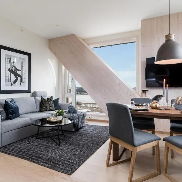 MJOS TOWER Apartment - Lovely city view，位于Ringsaker的酒店