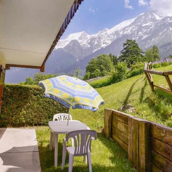 Appartement d'une chambre a Les Houches a 30 m des pistes avec piscine partagee et jardin amenage，位于里雾诗的酒店