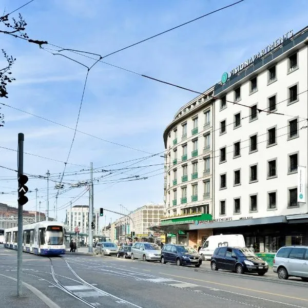 VISIONAPARTMENTS Geneva Gare，位于Puplinge的酒店