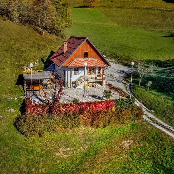 Valley View Holiday Home with Sauna Mrak，位于Slap ob Idrijci的酒店