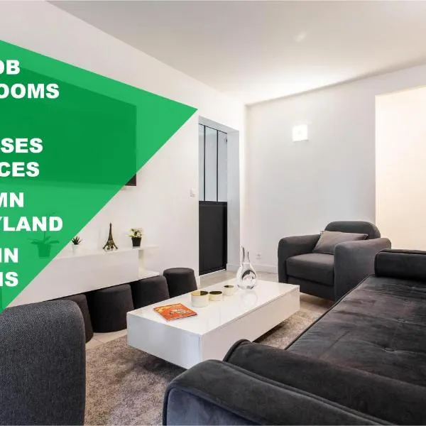 D&E - PARIS-DISNEY - HOLIDAYS APARTMENT - APPARTEMENT DE VACANCES - 5 CHAMBRES- 5 SDB - 5 BEDROOMS - 5 BATHROOMS - Netflix，位于马恩河畔尚的酒店