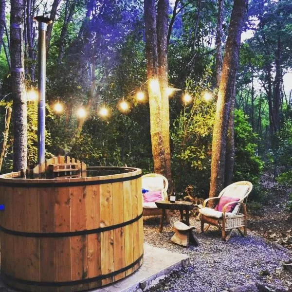 "Encanto de Vilches", cabaña en la precordillera con hot tub privado，位于San Clemente的酒店