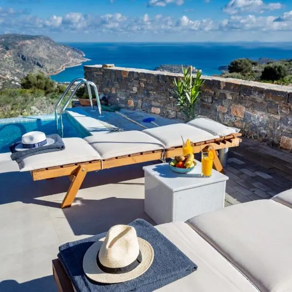 Villa Nesea Elounda with private pool，位于Chavgas的酒店
