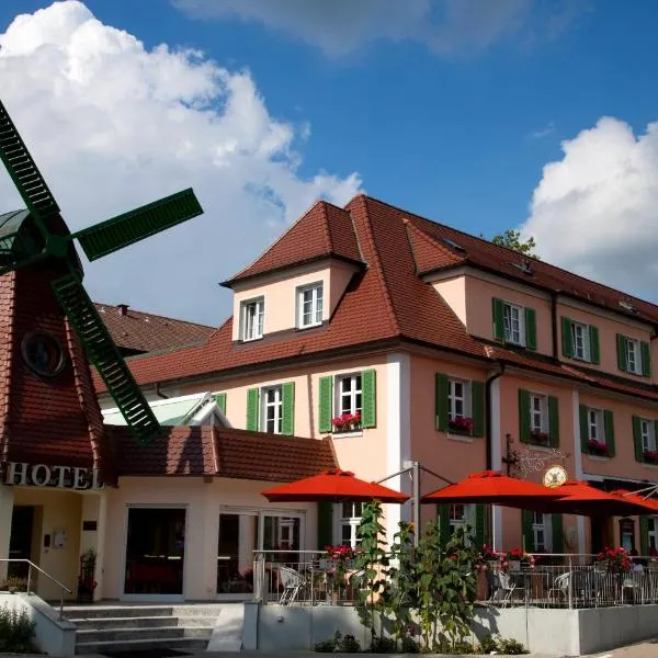 风车酒店及餐厅，位于Lichtenau的酒店