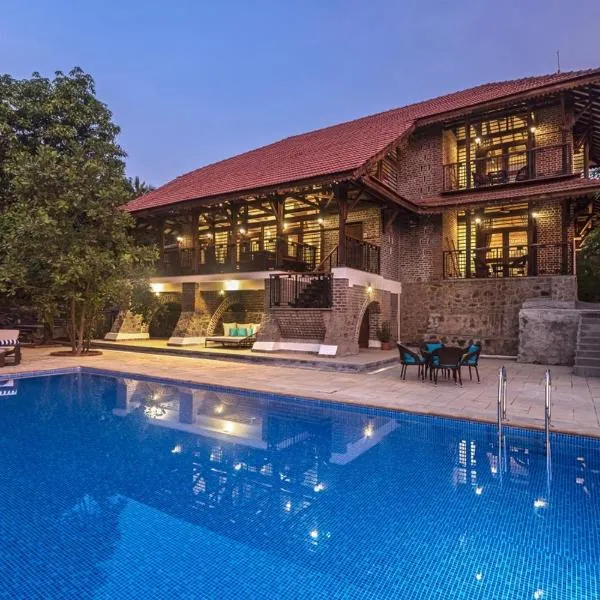 SaffronStays Vedika - EcoFriendly villa by the River with Pool，位于Gorhe的酒店