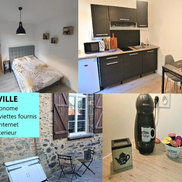 Appartement T2 "Le Cocoön" rez-de-jardin au calme，位于Saint-Mʼhervé的酒店