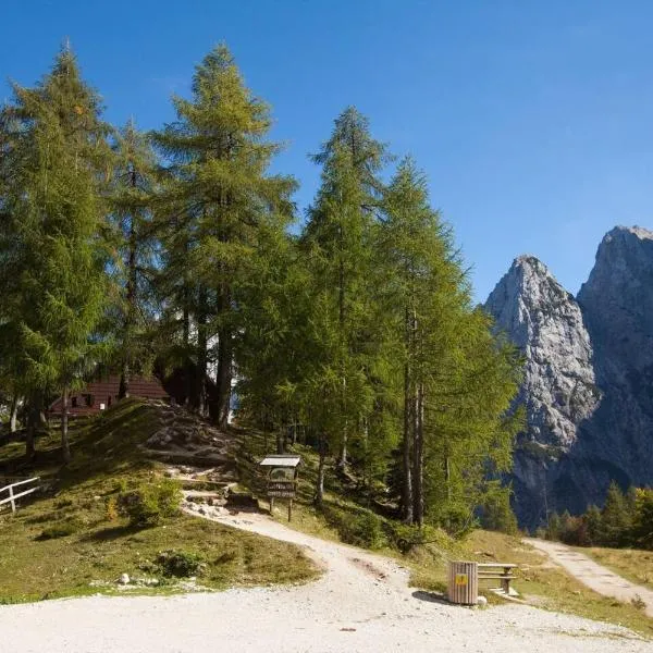 Erjavčeva mountain hut at Vršič pass，位于Krotica的酒店