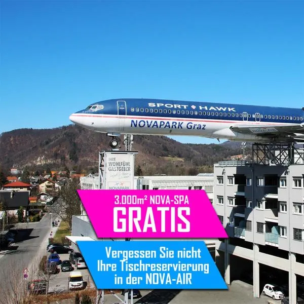 NOVAPARK Flugzeughotel Graz，位于Raaba的酒店