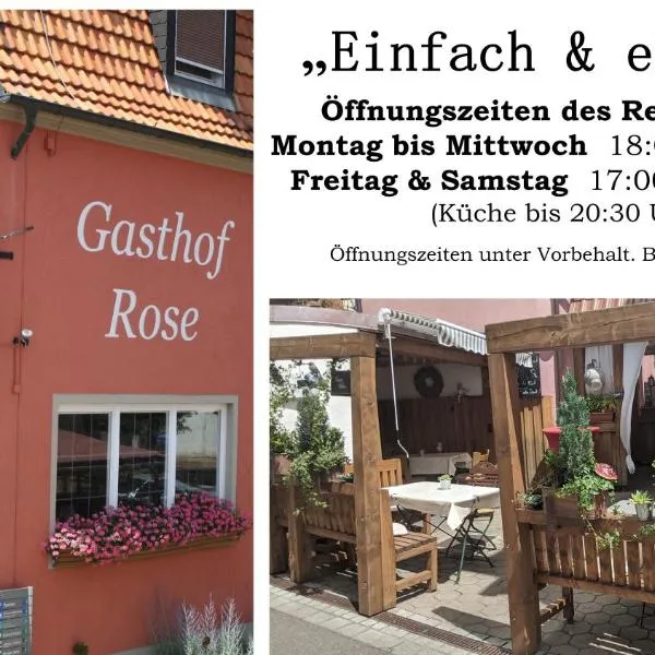 Dorfgasthof "Zur Rose"，位于Obereisenheim的酒店