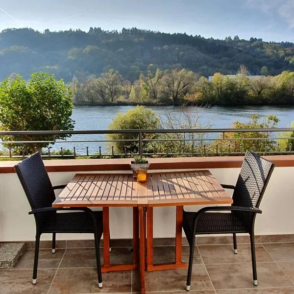 Ferienhaus Inselblick in Traumlage mit Balkon und Panoramablick，位于摩泽尔河畔的泽尔的酒店