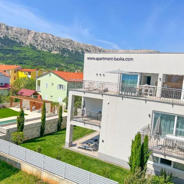 Apartment Baska, exklusive Apartments mit Poolarea in Baska, Krk - Kroatien，位于巴斯卡的酒店
