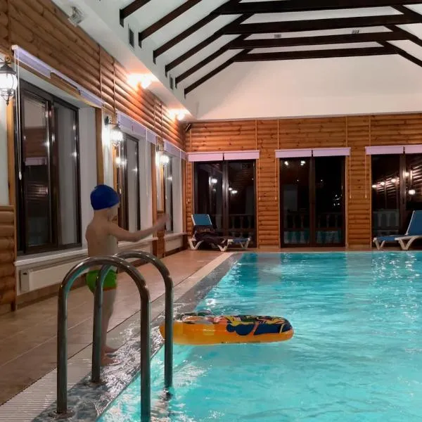 Приватний будинок для сімейного відпочинку з басейном і сауною，位于Rasavka的酒店