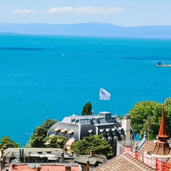 La plus belle vue du lac Léman，位于Territet的酒店