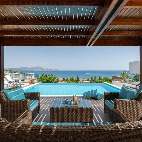 Villa Milena with private pool, Vlicha beach Lindos，位于林都斯的酒店