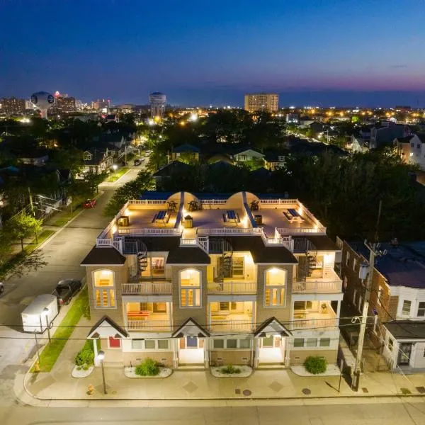 ❤️ The Top End Townhomes with Stunning Views On One-Of-A-Kind Rooftop Deck! WOW!，位于大西洋城的酒店