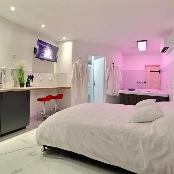 Love Room avec Jacuzzi Privatif Évasion Romantique à Castelsarrasin，位于卡斯特尔萨拉桑的酒店