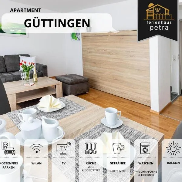 Große moderne Ferienwohnung in bester Bodenseelage l 1 Minute zum Bodensee l 2 Zimmer l Vollausgestattete Küche l Sonnenbalkon l WLAN l Willkommen im Apartment Güttingen，位于博登斯边的拉多夫采尔的酒店