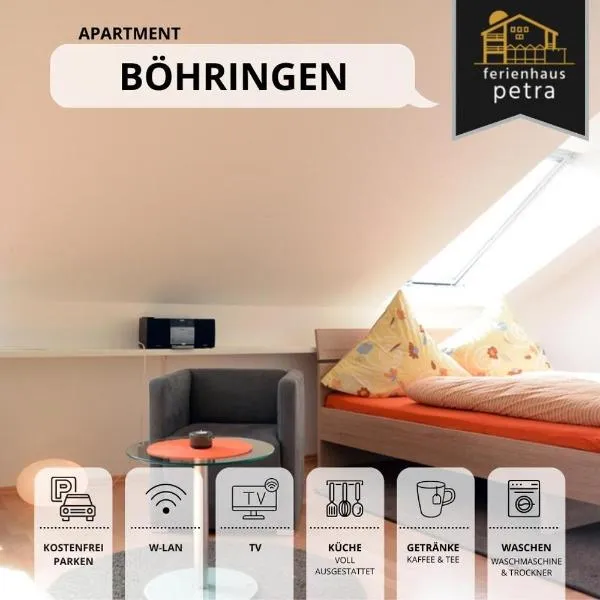 Gemütliche Ferienwohnung in bester Bodenseelage l 1 Minute zum Bodensee l 1 Zimmer l Vollausgestattete Küche l Free-WLAN l Willkommen im Apartment Böhringen，位于博登斯边的拉多夫采尔的酒店