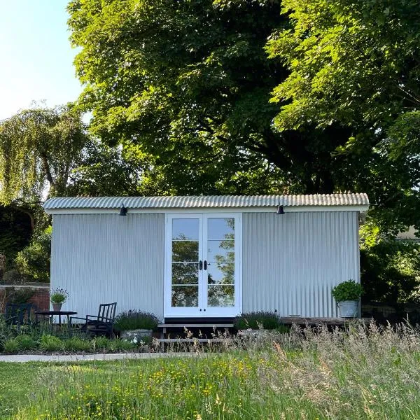 Wellsprings Farm - Self-catering shepherds hut with private garden，位于杜伦的酒店