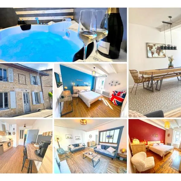 Gîte cosy avec Jacuzzi classé 3 étoiles，位于Poncin的酒店