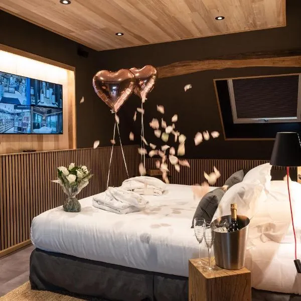 Le Studio des Prés Verts Suite Design avec Jacuzzi Privatif，位于Jouey的酒店