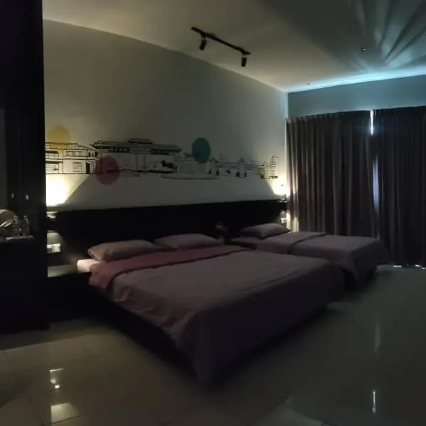 AEROPOD STUDIO ROOM FOR 3 PAX NEAR AIRPORT/KK CITY/TG ARU，位于Kampong Rugarding的酒店