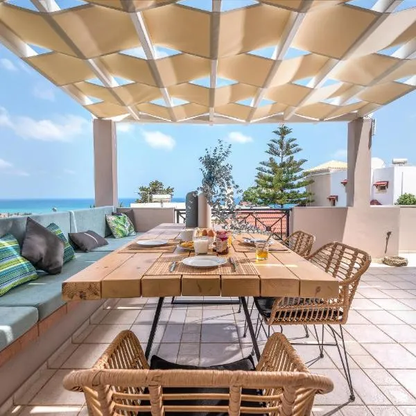 Villa VerdeBlu Rethymno Crete，位于罗希姆诺的酒店