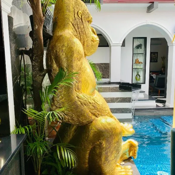 Golden Gorilla Villa with private pool & jacuzzi，位于Tacondo的酒店